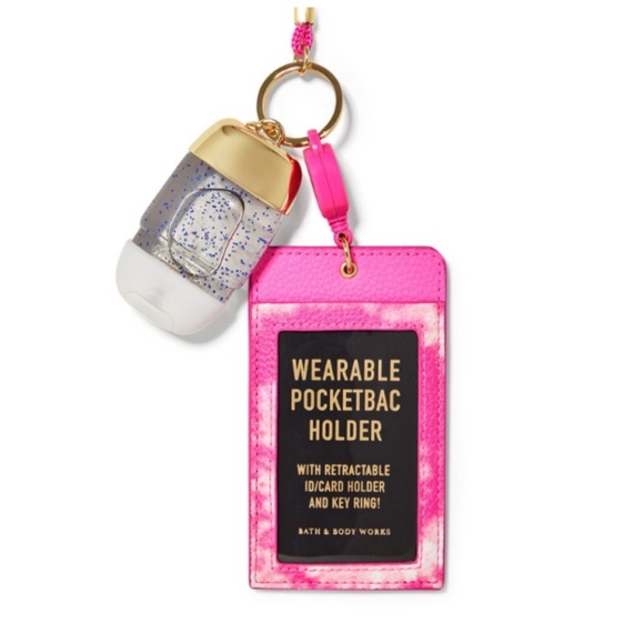 Bath & Body Works Pink Tie-Dye ID Card / Wearable Pocketbac Holder - Picture 3 of 3